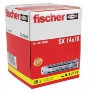 Taco de nylon FISCHER SX 14x70, caja de 20 unidades