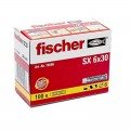 Taco de nylon FISCHER SX 6x30, caja de 100 unidades