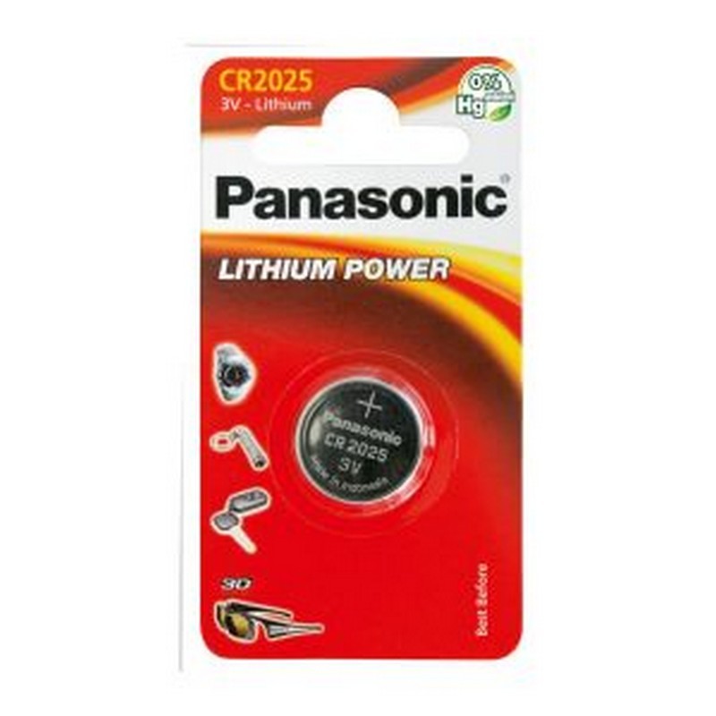 Pila de botón litio PANASONIC CR2025 3V en blister - dFerreteria