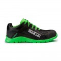 Zapato de seguridad SPARCO PRACTICE S1P Negro-Verde - 07517NRVF