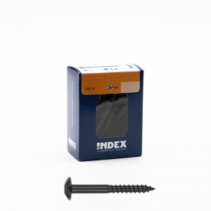 Minicaja tornillo inviolable INDEX cincado negro TX - VINVN