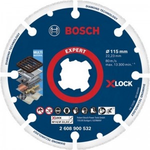 Disco de corte BOSCH EXPERT Diamond Metal Wheel X-LOCK de 115 x 22,23 mm - 2608900532