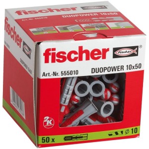 Taco de expansión-plegado FISCHER DuoPower 10x50 caja 50 unidades