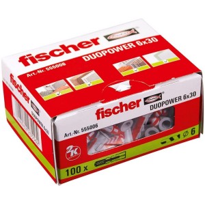 Taco de expansión-plegado FISCHER DuoPower 6x30 caja 100 unidades