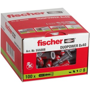 Taco de expansión-plegado FISCHER DuoPower 8x40 caja 100 unidades