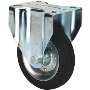 Rueda ALEX fija17ZV100-BSR goma negra con rodillos - 2-0226