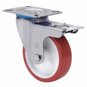 Rueda ALEX giratoria con freno 10ZVIFD100-POL inoxidable - 2-2430