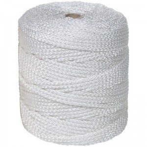 Bobina de cuerda de poliéster trenzada TR8, blanca