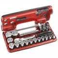 Cofre FACOM DBOX vasos 1/2" 12 caras métricas - 22 piezas - SL.DBOX412