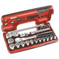 Cofre FACOM DBOX vasos 1/2" 6 caras métricas - 21 piezas - SL.DBOX1