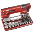 Cofre DBOX vasos 1/2" 6 caras métricas - 22 piezas - SL.DBOX4