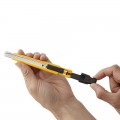 Cutter OLFA de bloqueo automático con clip para bolsillo y troceador de cuchillas - A-1