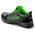 Zapato de seguridad SPARCO INDY R SONOMA S1P Gris-Verde Flúor - 07539GSVF