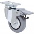 Rueda ALEX giratoria con freno doble 10BHFD80CP-PGI - 1-0386