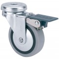 Rueda ALEX giratoria con freno 21BSRF50BP-PGI goma gris - 1-0551