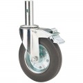 Rueda ALEX giratoria 200-200-8 para andamio con espiga - TW0057