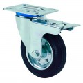 Rueda ALEX giratoria con freno doble 10ZVFD125-BSR - 2-1150