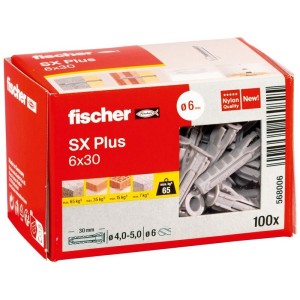 Taco de expansión FISCHER SX Plus 6x30 caja 100 unidades