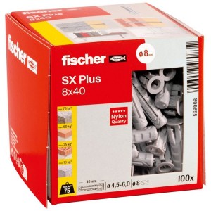 Taco de expansión FISCHER SX Plus 8x40 caja 100 unidades