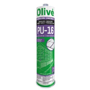 Masilla de poliuretano OLIVÉ PU-16 cartucho MARRÓN, 300 ml