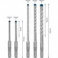 Set de brocas para martillo BOSCH EXPERT SDS plus-7X de 5/6/6/8/10 mm, 5 unidades