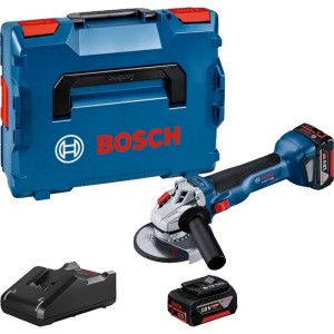 Mini Amoladora Angular a Batería BOSCH GWS 18V-10 125mm + 2x4.0Ah + Cargador + Maleta