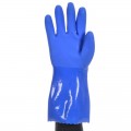 Guante PVC azul triple baño TOMAS BODERO, interior algodón y grosor de 1,5mm - 666VINIL
