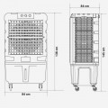 Enfriador evaporativo portátil TULUM 7120 350W 10.000 m3/h, modo frío y evaporación