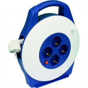 Alargador enrollacable extensible TAYG 4 tomas 3x1.5mm con termostato 10 metros
