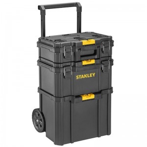 Taller móvil 3 en 1 STANLEY® Profesional, 80 litros, set de 3 cajones