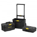 Taller móvil 3 en 1 STANLEY® Profesional, 80 litros, set de 3 cajones