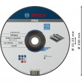 Disco de corte BOSCH acodado PRO Metal A 30 S BF, 230x3 mm - 22,23 mm - 2608603162