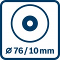 Miniamoladora a batería BOSCH GWS 12V-76 Professional en caja