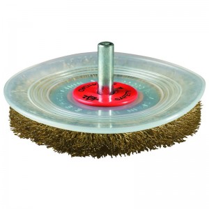 Cepillo disco JAZ acero latonado 0.30mm, con guarda, BDEG