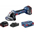 Mini Amoladora Angular a Batería BOSCH GWS 18V-7 125mm + 2x4.0Ah + Maleta