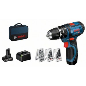 Taladro Atornillador a Batería BOSCH GSB 12V-15 + 1x2.0Ah + 1x4.0Ah + Cargador