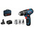 Taladro Atornillador a Batería BOSCH GSB 12V-15 + 1x2.0Ah + 1x4.0Ah + Cargador