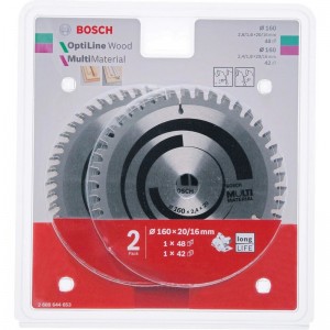 Set de 2 discos de sierra circular BOSCH WOOD / Multi Material - BOSCH