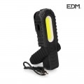 Linterna led recargable EDM 300 lúmenes luz frontal y superior - 36403