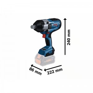 Atornillador de impacto BITURBO profesional BOSCH GDS 18V-1050 H a batería - 06019J8500