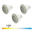 Pack 3 lámparas led para GU10 de 7w luz cálida
