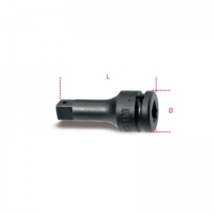 Alargadera de impacto BETA con cuadrado macho y hembra 1/2" - L: 75mm - 720/20