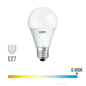 Lámpara led standard EDM E27 15W 1521 lúmenes luz fría 6400K - 98706