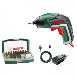 Atornillador con batería BOSCH IXO de 3.6V con set de 32 puntas - 06039A800S