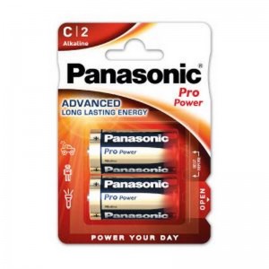 Pilas alcalinas PANASONIC LR14 en blister de 2 unidades