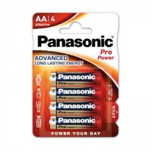 Pilas alcalinas PANASONIC AA en blister de 4 unidades