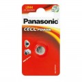 Pila de botón alcalina PANASONIC LR44 1,5V en blister