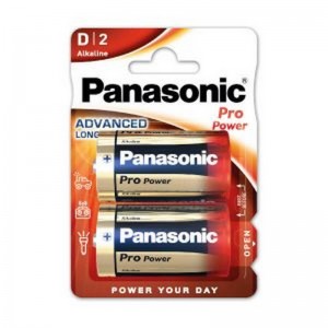 Pilas alcalinas PANASONIC LR20 en blister de 2 unidades
