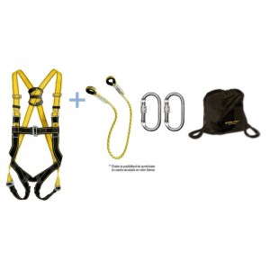 Kit SAFETOP NARANCO B de arnés + cuerda 1 m + 2 mosquetones + bolsa - 80991