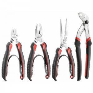 Juego de 4 alicates FACOM: multitoma con bloqueo, corte diagonal, universal y bocas semirredondas - CPE.A1PB